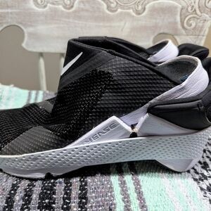 Nike Women's Go Flyease Black and White Slip-on Athletic Shoes